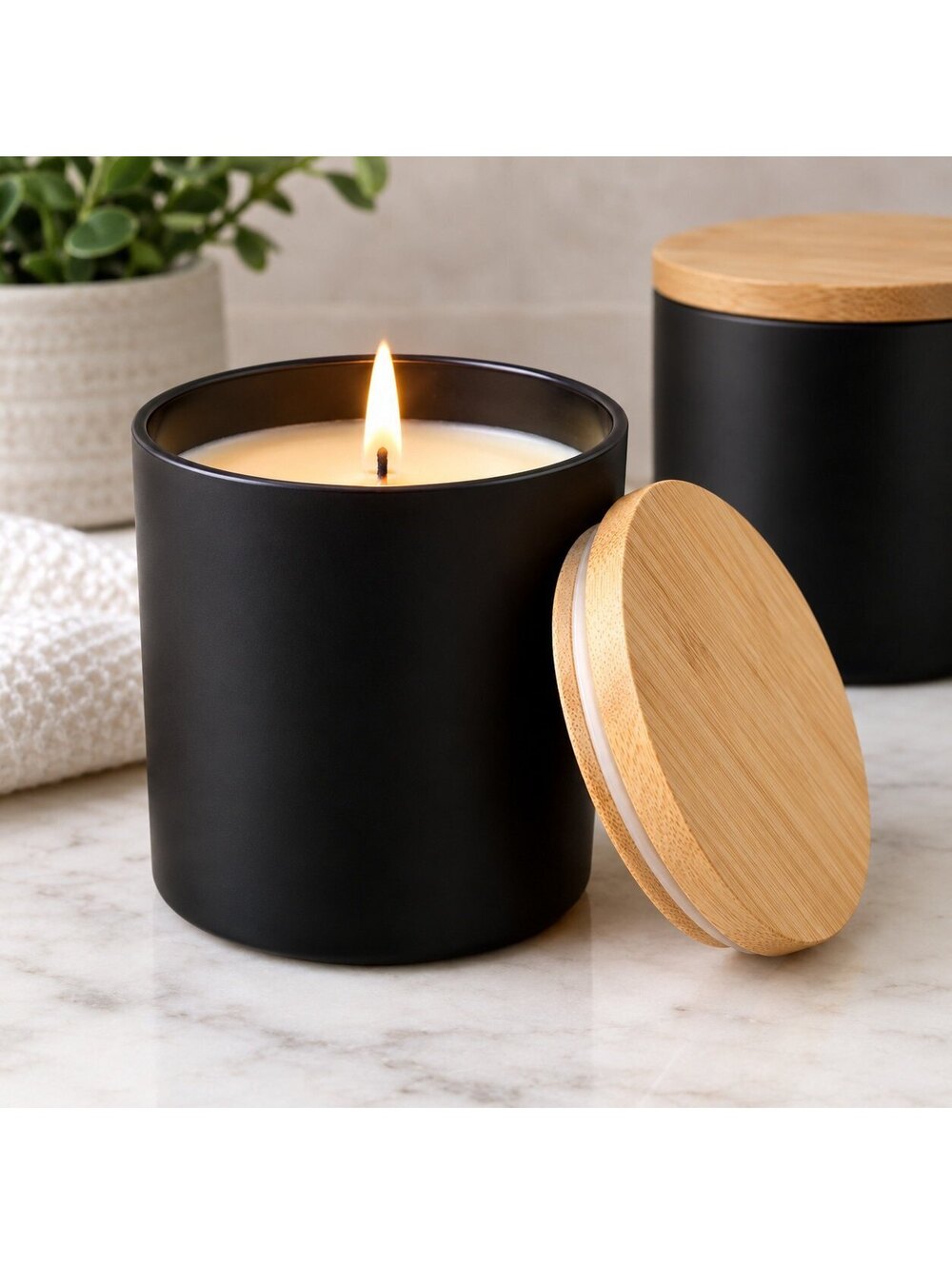 Set-Serenity hand poured candle and pkg of Melts By Sacred Scents Candle Company